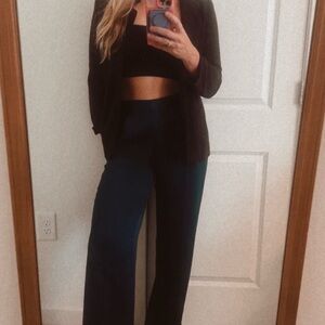 Banana Republic Green Wide-Leg Pants